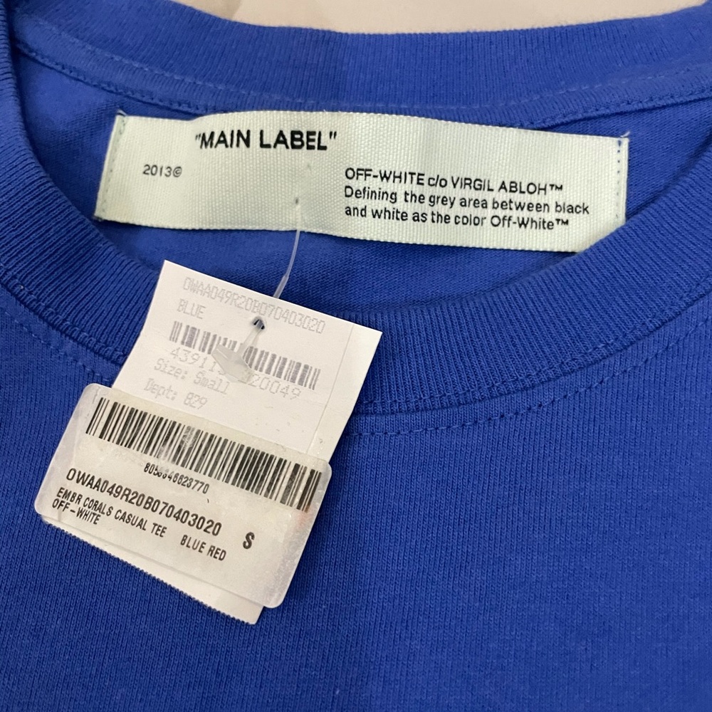 Off-white Women's Blue Cotton T-shirt Size S - Picture 7 of 12